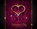 Valentine`s Day Restaurant Menu Template Background for Romantic Dinner Royalty Free Stock Photo