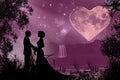 Valentine's day romantic atmosphere Royalty Free Stock Photo