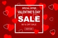 Valentine`s Day sale background.Romantic Royalty Free Stock Photo