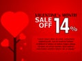 Valentine`s Day sale banner background