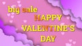 valentine\'s day sale image with valentine wishes and heart shapes