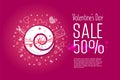 Valentine`s day sale 50 percent