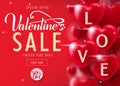 Valentine`s Day Sale Special Offer Lovely Promotional Poster Design Royalty Free Stock Photo