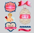 Valentine's Day Sale Tag and Banner Collection