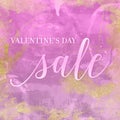 Valentine`s Day Sale. Vintage background texture. Artsy bohemian style. Royalty Free Stock Photo