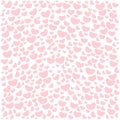 Valentine`s day seamless patterns. Endless pink backgrounds with hearts on a white background. Royalty Free Stock Photo