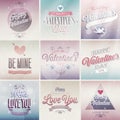 Valentine`s day set Royalty Free Stock Photo