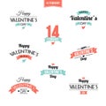 Valentine`s Day set of symbols.