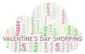 Valentine's Day Shopping word cloud