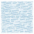 Valentine's Day Shopping word cloud