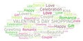 Valentine's Day Shopping word cloud