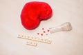 Valentine`s Day Spelled Out On Letter Tiles