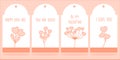 Valentine\'s day tags for gift boxes, labels, sale shopping labels, banners and more.