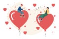 Valentine`s Day, teamwork, big heart, love holiday symbol Royalty Free Stock Photo