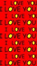 Valentine`s Day. Text I love you on a red background. Wallpaper for phone. Greeting card for lovers Royalty Free Stock Photo