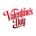 Valentine's Day Typography calligraphy Vector art illustration. Royalty Free Stock Photo