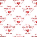 Valentine's day typography seamless