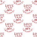 Valentine's day typography seamless