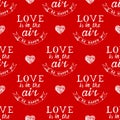 Valentine's day typography seamless