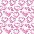 Valentine`s Day. Valentine`s Day pattern in soft pink with heart-shaped branches. Large ornament. Design for textiles
