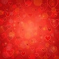 Valentine's Day and wedding romantic blurred heart background