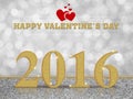 Valentine's Day 2016 white bokeh background