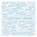 Valentine's Dinner word cloud