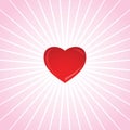 Valentine's Heart Shining Royalty Free Stock Photo