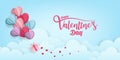 Valentine`s Hearts Abstract on Blue Background. Valentines Day Wallpaper. Heart Holiday Backdrop, Vector illustration Royalty Free Stock Photo