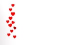 Valentine\'s hearts. Flying elements on a white background. heart shaped love symbols Royalty Free Stock Photo
