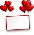 Valentine`s rectangular background with hearts.