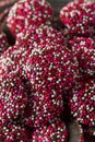 Valentine`s Red and White Chocolate NonPareils Royalty Free Stock Photo
