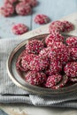 Valentine`s Red and White Chocolate NonPareils Royalty Free Stock Photo