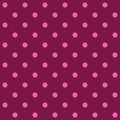 Valentine`s retro polka dots pink burgundy pattern Royalty Free Stock Photo