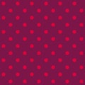 Valentine`s retro polka dots red burgundy pattern Royalty Free Stock Photo
