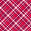 Valentine`s retro tartan diagonal burgundy pattern Royalty Free Stock Photo