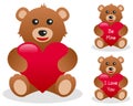 Valentine s Teddy Bear with Heart Royalty Free Stock Photo