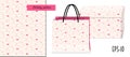 Valentine seamless geometric pattern with hearts and packing