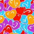 Valentine seamless hearts pattern Royalty Free Stock Photo
