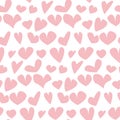 Valentine seamless pale polka dot pattern