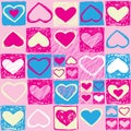 Valentine seamless pattern with hearts Royalty Free Stock Photo