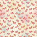 Valentine seamless pattern with hearts Royalty Free Stock Photo