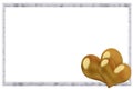Valentine Silver And Gold Frame Royalty Free Stock Photo