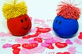 Valentine Smiley Faces In Love Royalty Free Stock Photo