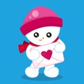 Valentine SnowBabies Purple Hat Letter Heart 01