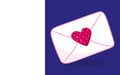 Valentine SnowBabies Purple Letter Heart 06