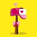 Valentine SnowBabies Purple MailBox Heart Letter 07