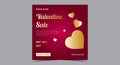 Valentine special sale poster Valentine social media post and flyer