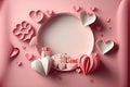 Valentine sweet heart banner objects