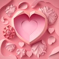 Valentine sweet heart shape paper background